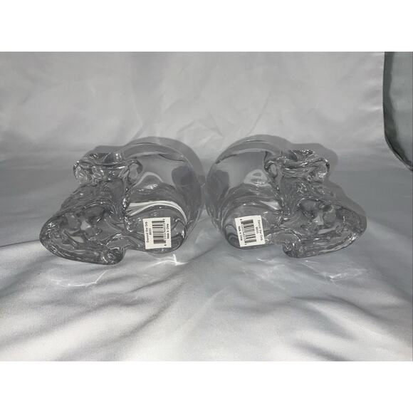 NEW 2 CRYSTAL SKULL SHAPE HALLOWEEN VOTIVE CANDLE HOLDERS DIAMOND STAR CORP - Picture 6 of 6